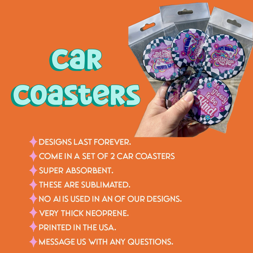 Spring tulip car coaster