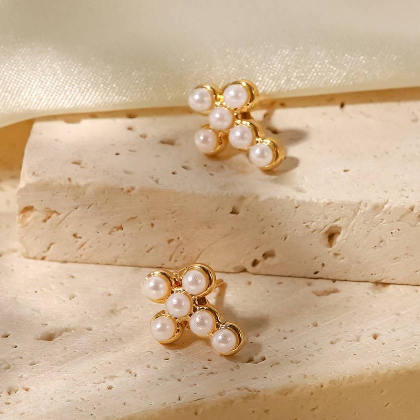 18K STAINLESS STEEL TARNISH FREE STUD EARRINGS