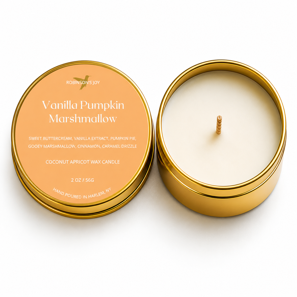 Vanilla Pumpkin Marshmallow 2oz Travel Candle