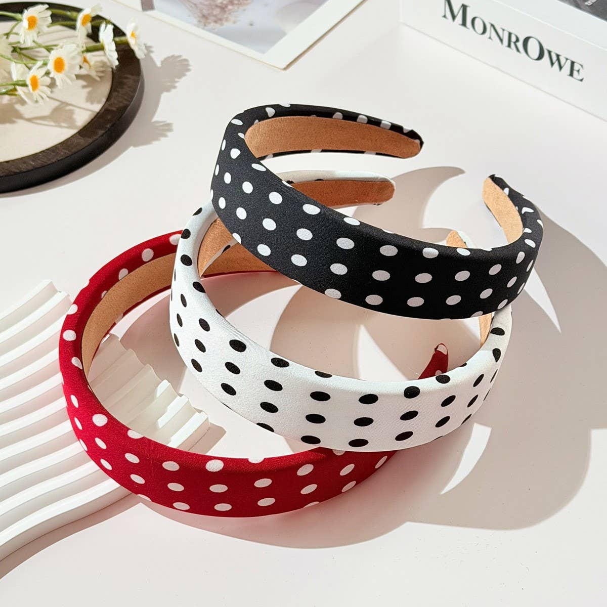 POLKA DOT PADDED HEADBAND