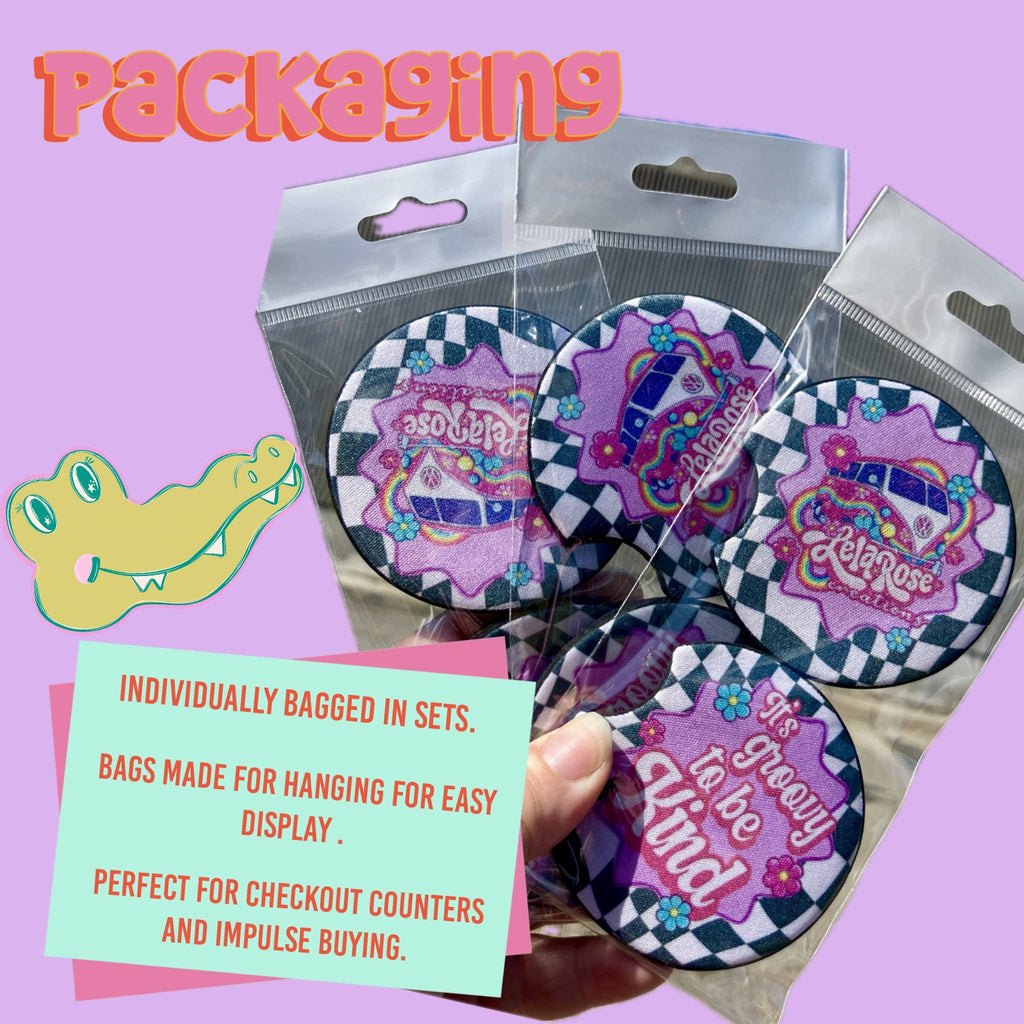 Spring tulip car coaster