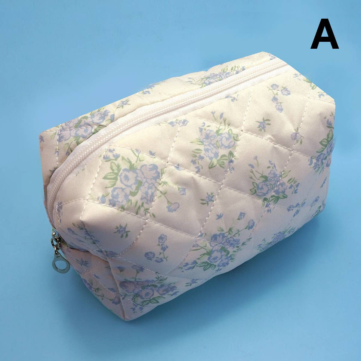 FLORAL TOILE PATTERN MAKEUP COSMETIC POUCH BAG