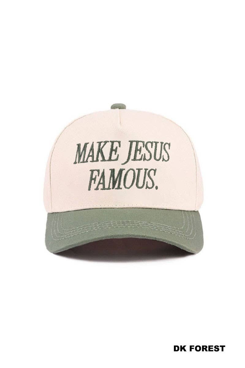 Make Jesus Famous Two Tone Cotton Hat