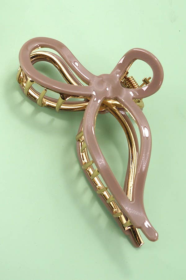 JUMBO CELLULOSE CASTING BOW HAIR CLAW CLIPS
