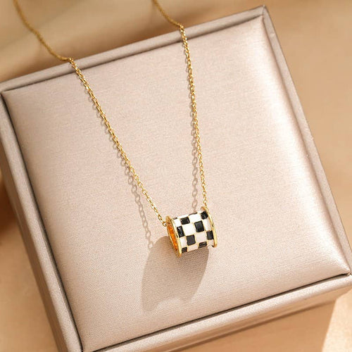 18K STAINLESS STEEL TARNISH FREE BARREL NECKLACE