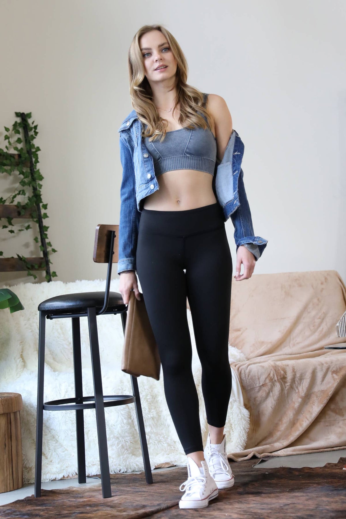`Microfiber Wide Waistband Leggings Zenana
