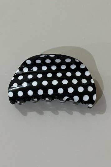 JUMBO POLKA DOT HAIR CLAW CLIPS