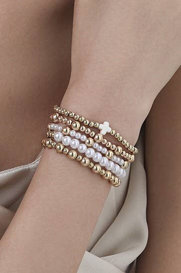 Mixed Pearls Bracelet Set