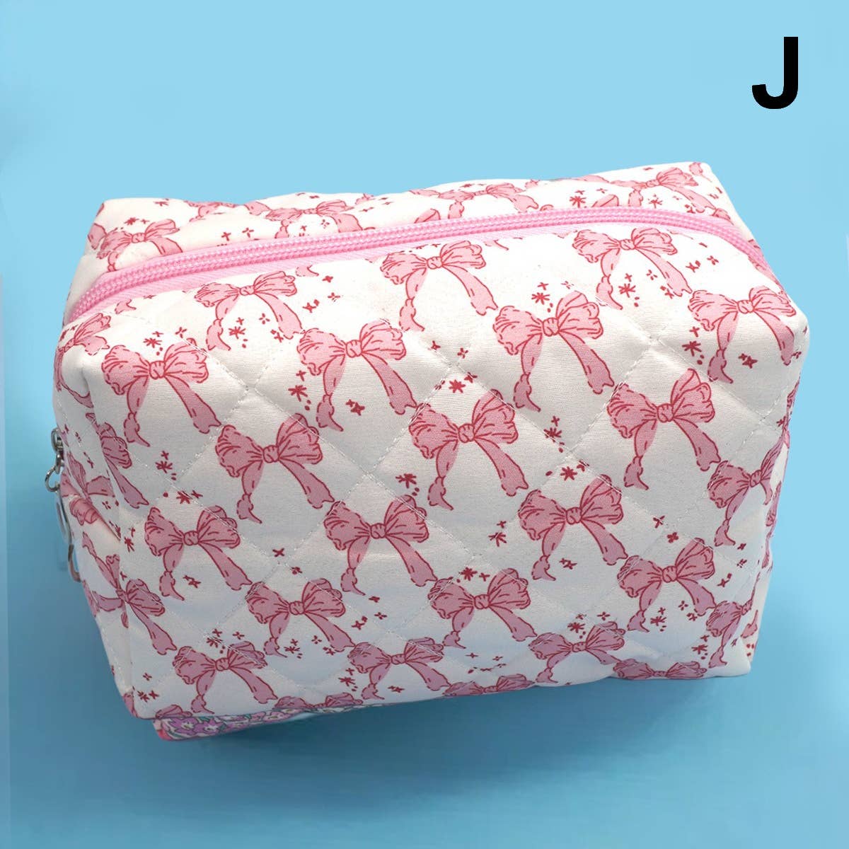 FLORAL TOILE PATTERN MAKEUP COSMETIC POUCH BAG