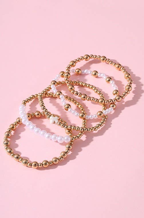 Mixed Pearls Bracelet Set