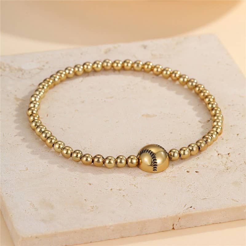 GAME DAY FOOTBALL BASEBALL BALL CHAIN BRACELET