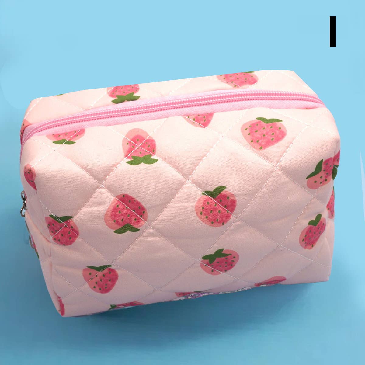 FLORAL TOILE PATTERN MAKEUP COSMETIC POUCH BAG