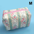 FLORAL TOILE PATTERN MAKEUP COSMETIC POUCH BAG