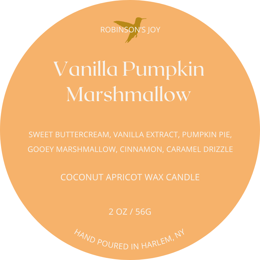 Vanilla Pumpkin Marshmallow 2oz Travel Candle