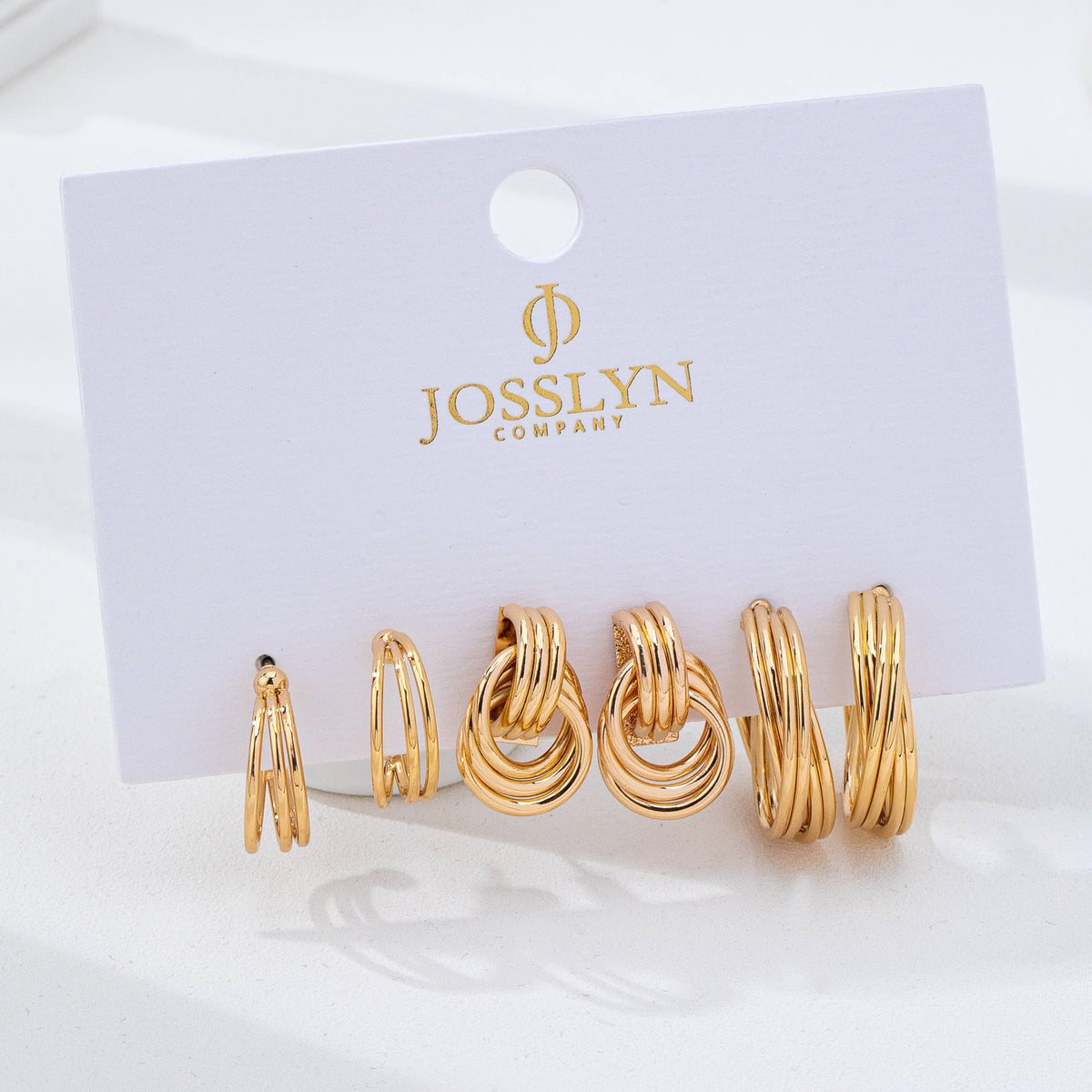 Curated Multi-Line Hoop Earring Set