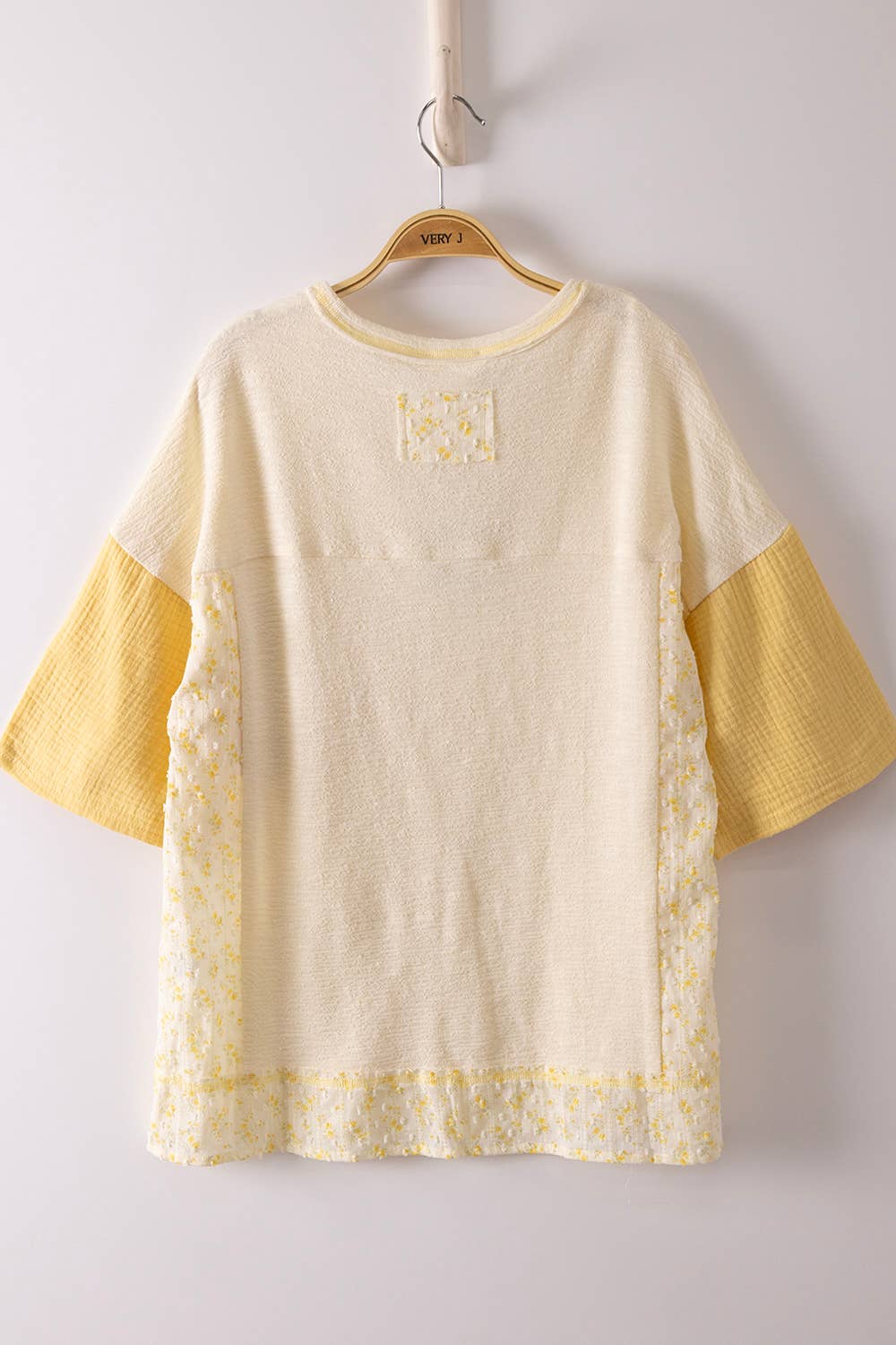 Oversized Mixed Media Knit Top
