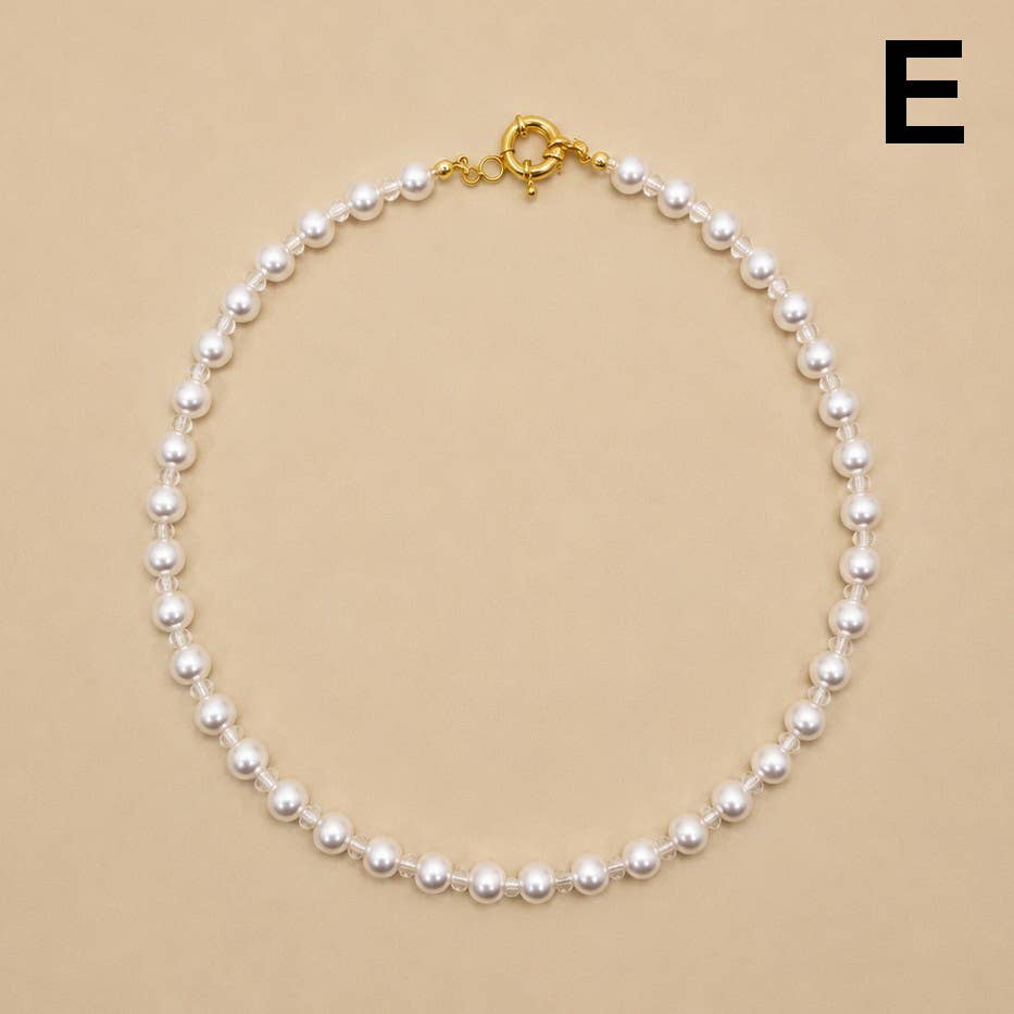 Natural Stone Semi-Precious Glass Mixed Necklace