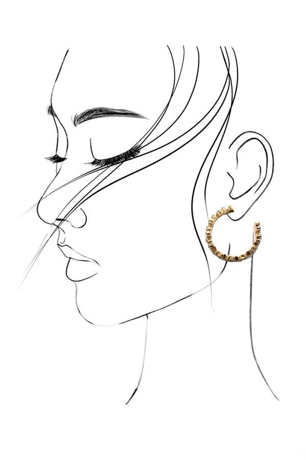BAGUETTE RHINESTONE EARRINGS
