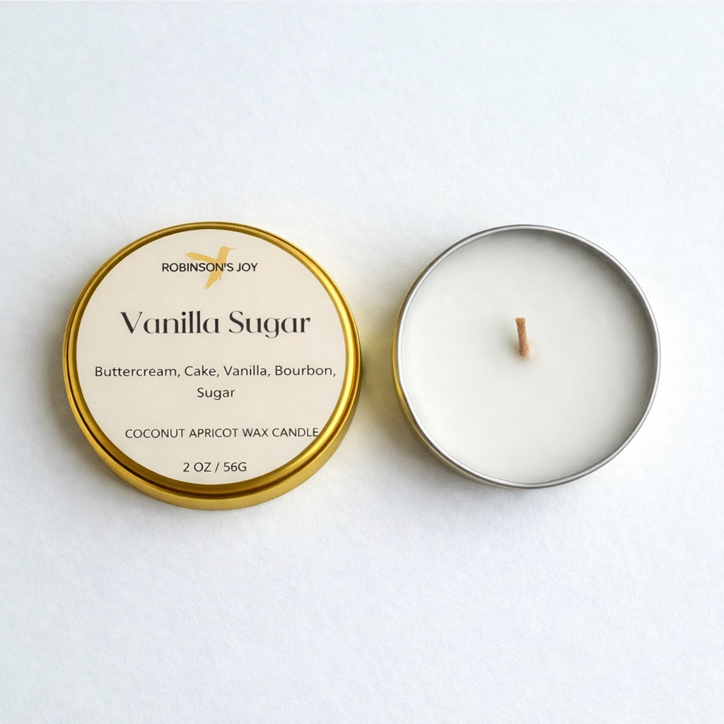 Vanilla Sugar- Signature Collection Tin 2oz Travel Candle