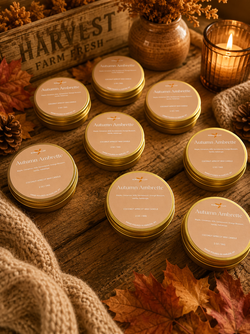 Autumn Ambrette  2oz Candle- Fall Collection