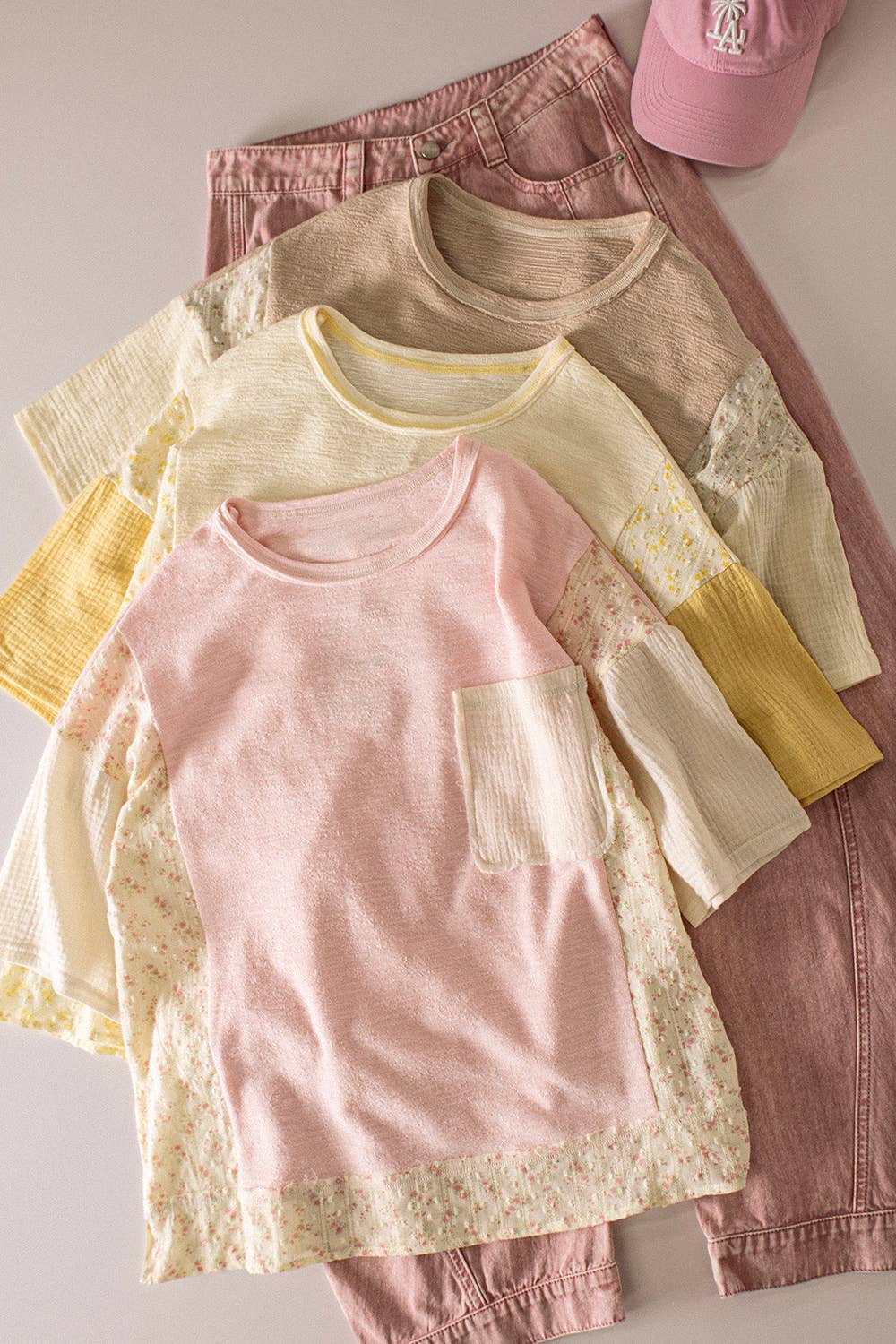 Oversized Mixed Media Knit Top