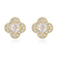 Clover Halo Stud Earrings