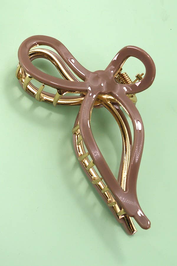 JUMBO CELLULOSE CASTING BOW HAIR CLAW CLIPS