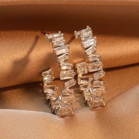 BAGUETTE RHINESTONE EARRINGS