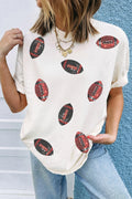Football Sequin Graphic Tee